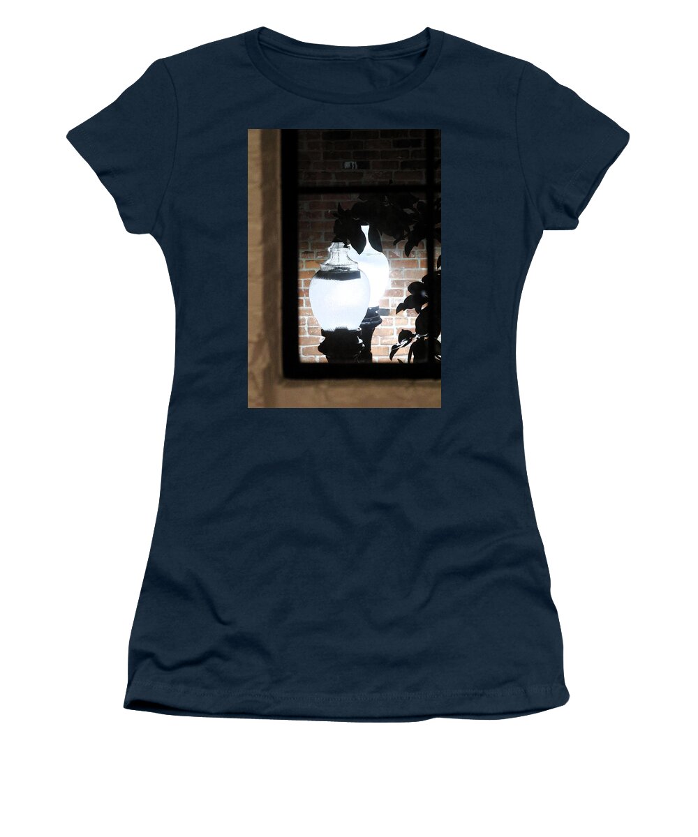 Street Light Through Window Women's T-Shirt featuring the photograph Street Light Through Window by Viktor Savchenko