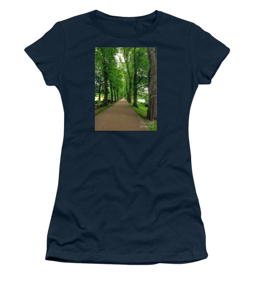 Lime Trees Women's T-Shirt featuring the photograph Summer at The Avenue of Limes by Joan-Violet Stretch