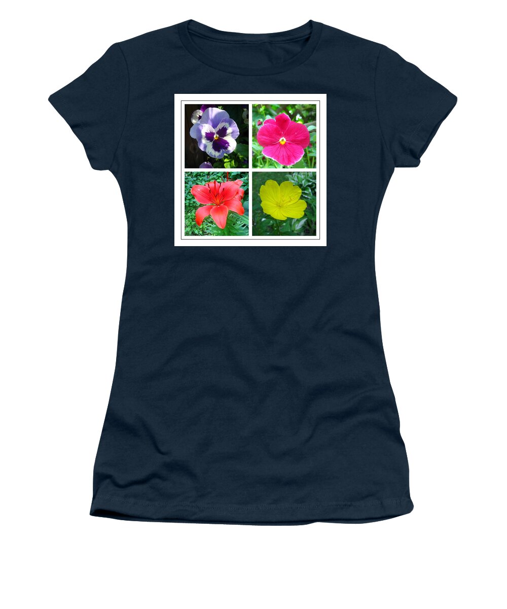 Flowers Women's T-Shirt featuring the photograph Summer Flowers Window by Maciek Froncisz