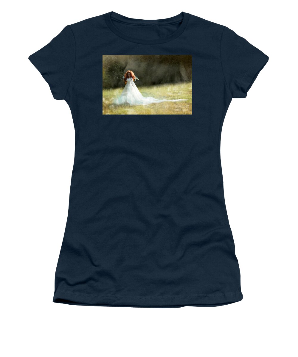 Fairy Women's T-Shirt featuring the photograph Summer time fairy by Ang El