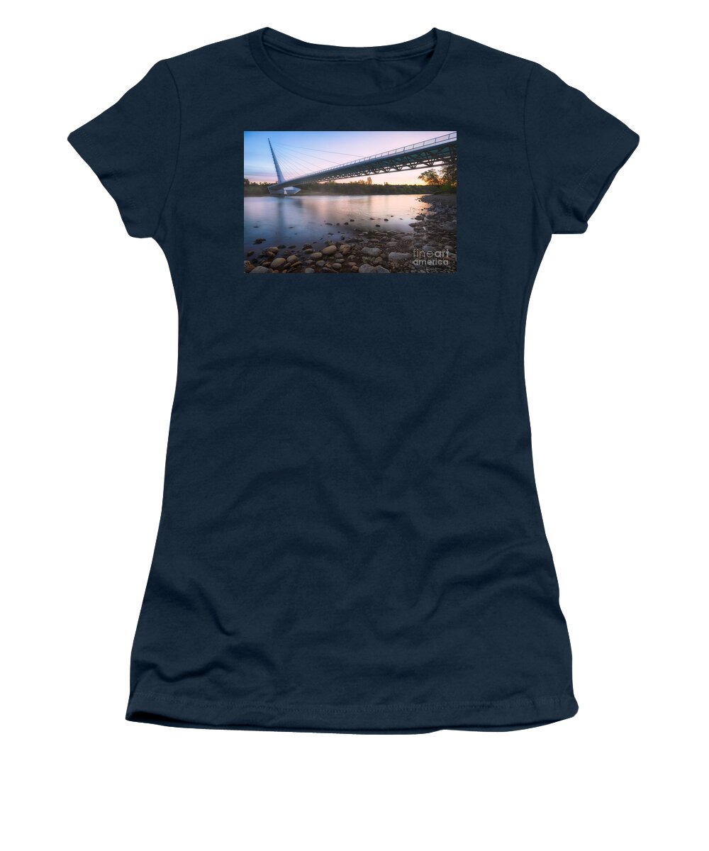 Sundial Bridge Women's T-Shirt featuring the photograph Sundial Bridge 7 by Anthony Michael Bonafede