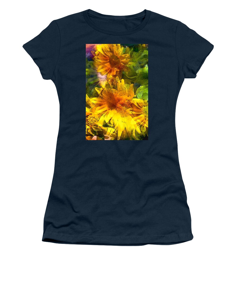Floral Women's T-Shirt featuring the photograph Sunflower 6 by Pamela Cooper