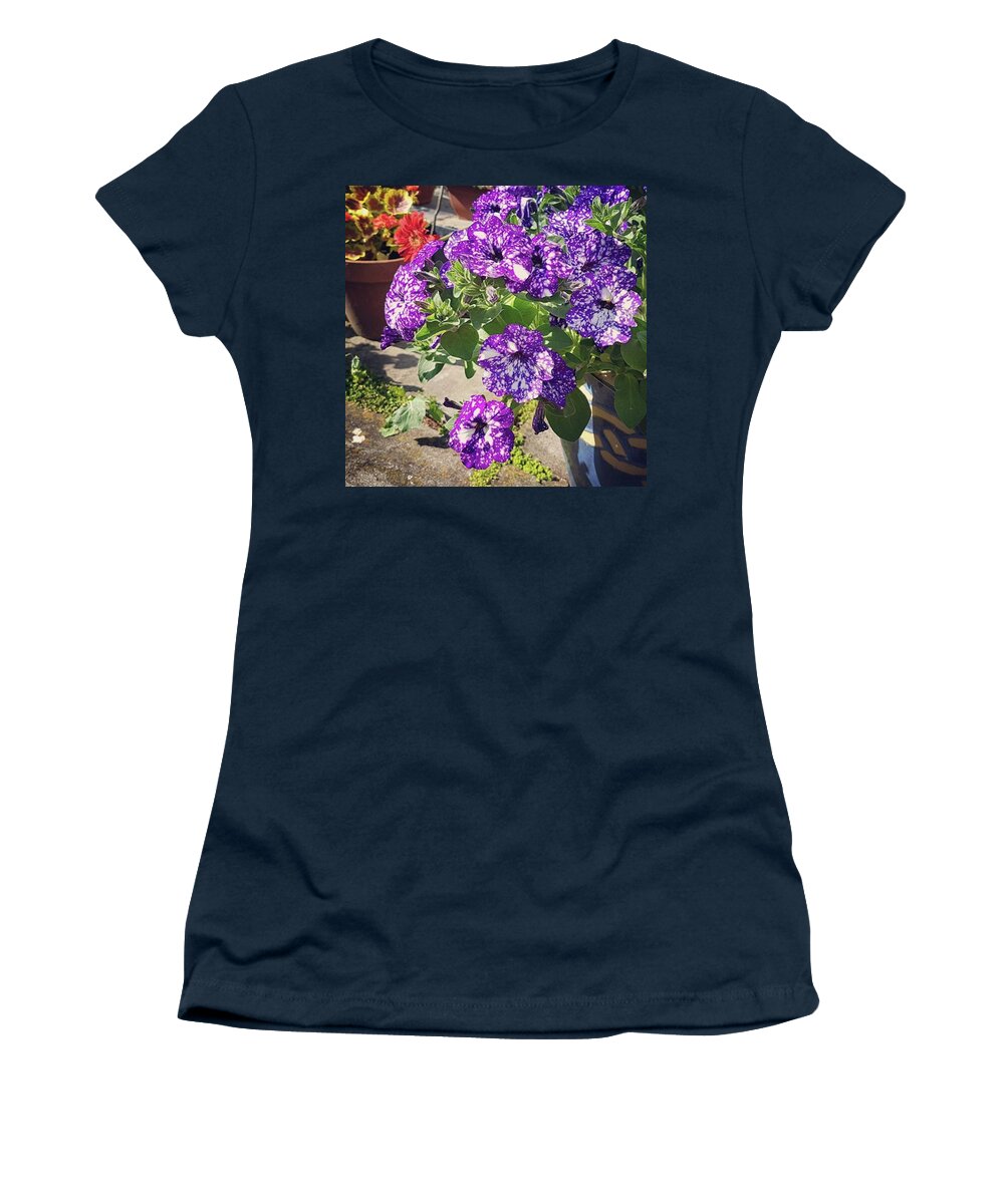 Inspiration Women's T-Shirt featuring the photograph Sunny Garden Pots by Rowena Tutty