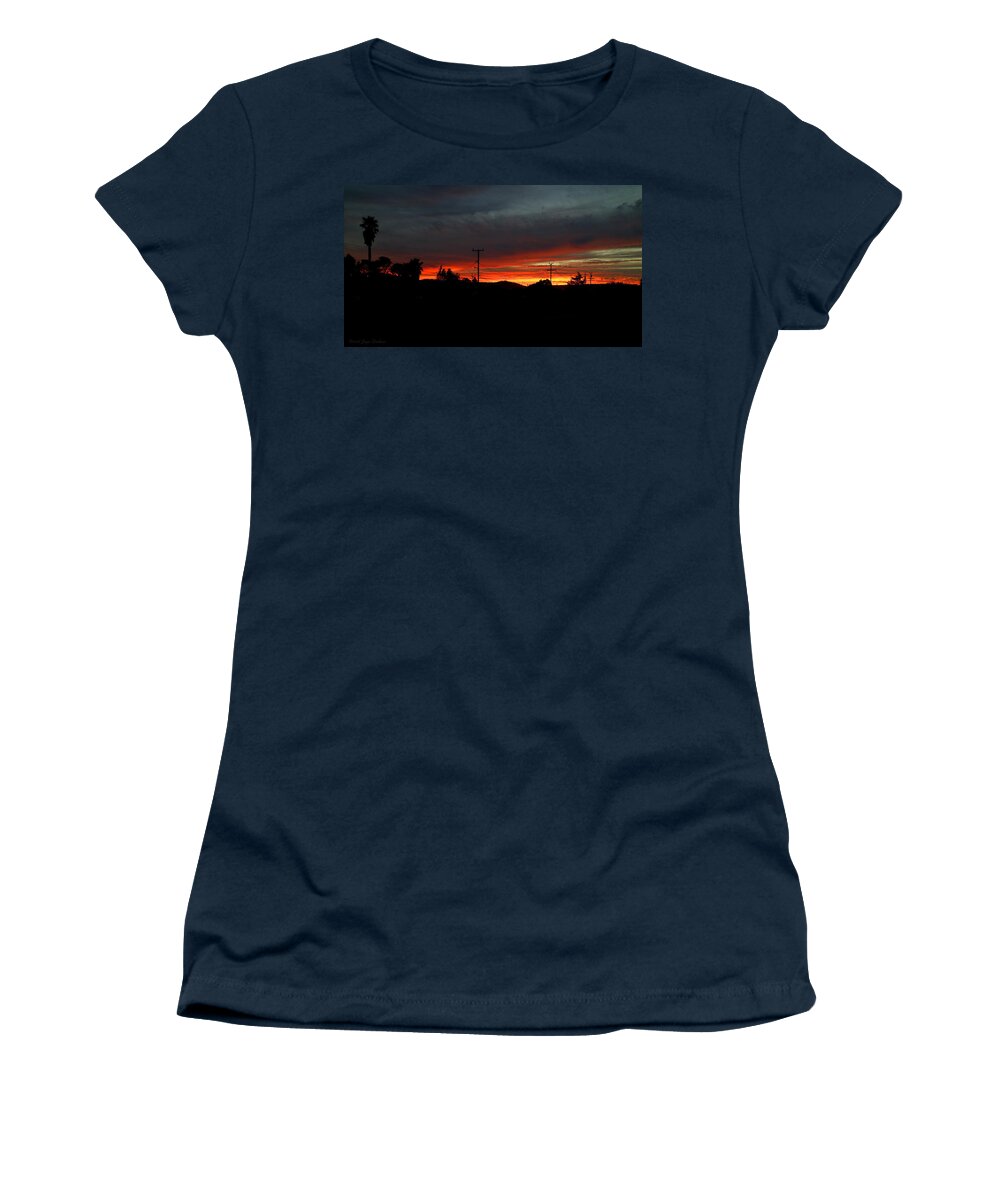 Vibrant Women's T-Shirt featuring the photograph Sunset 01 31 17 by Joyce Dickens