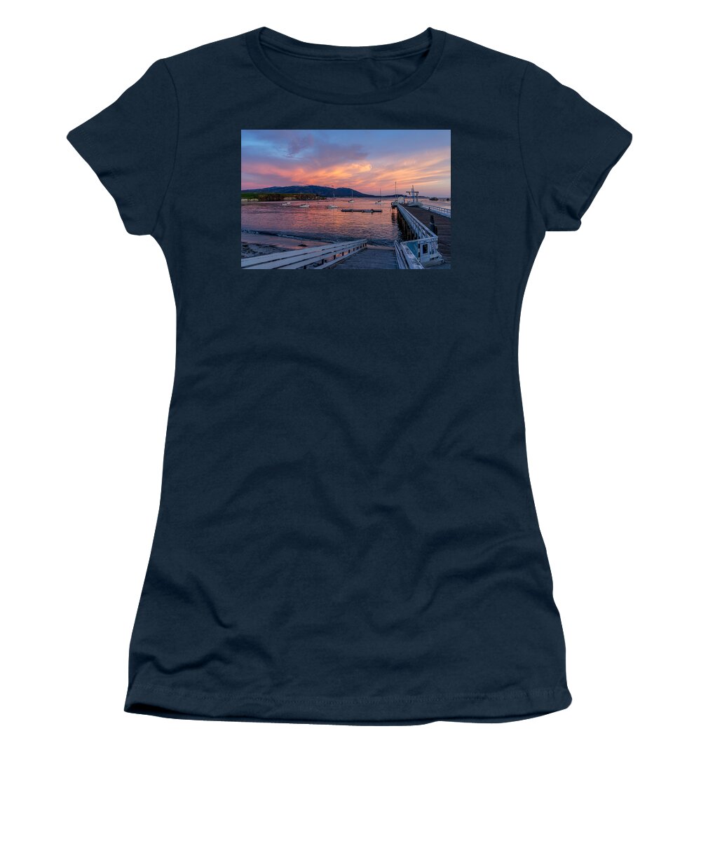 Sunrise Women's T-Shirt featuring the photograph Sunset At Stillwater Cove by Derek Dean