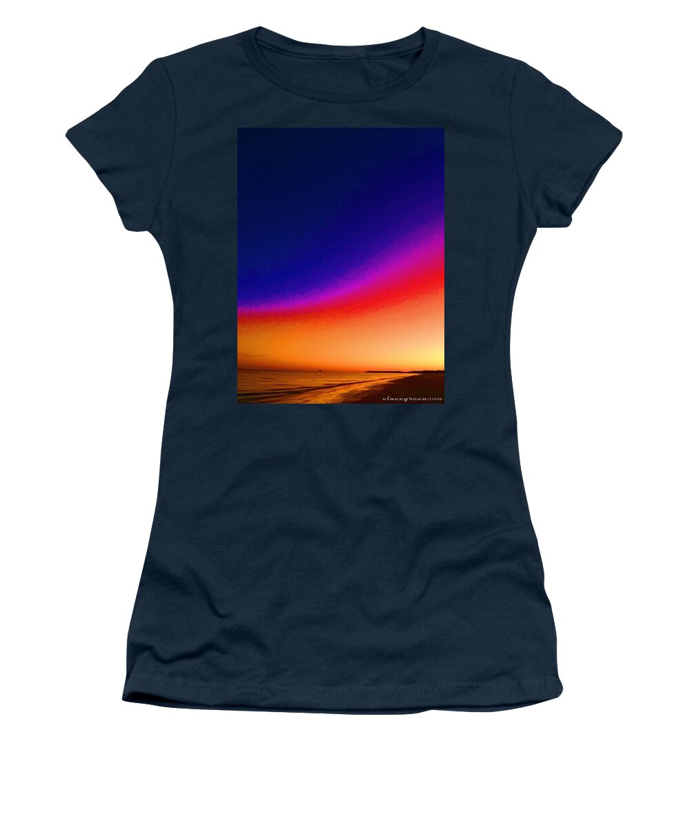 Sunset Women's T-Shirt featuring the digital art Sunset in a Can by Vincent Green