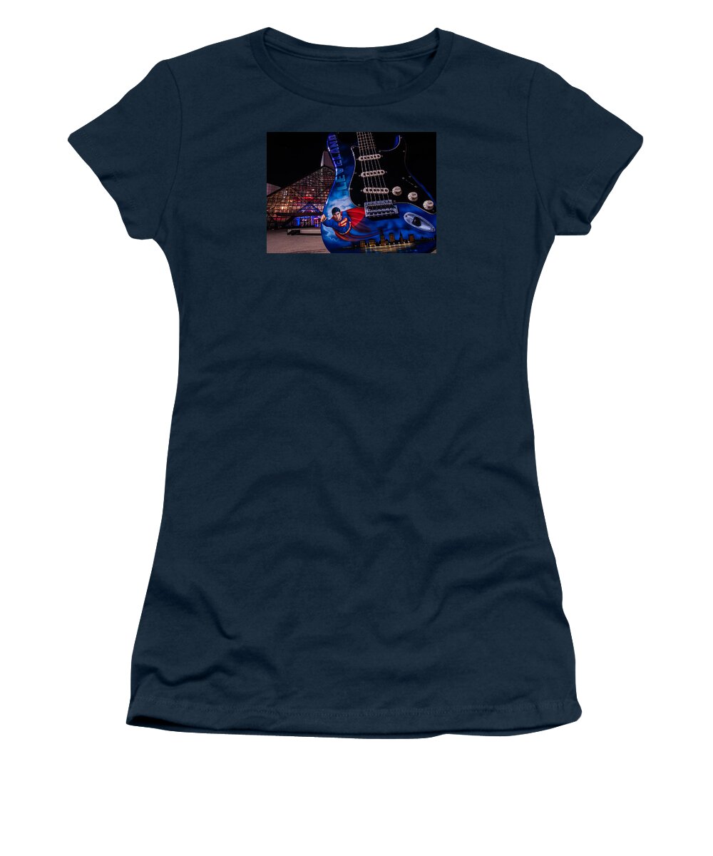 Cleveland Women's T-Shirt featuring the photograph Superman Rocks by Stewart Helberg