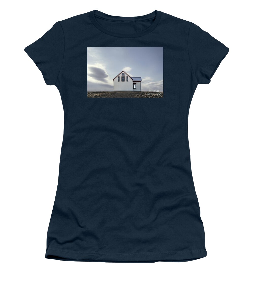Kremsdorf Women's T-Shirt featuring the photograph Sweet House Under A White Cloud by Evelina Kremsdorf