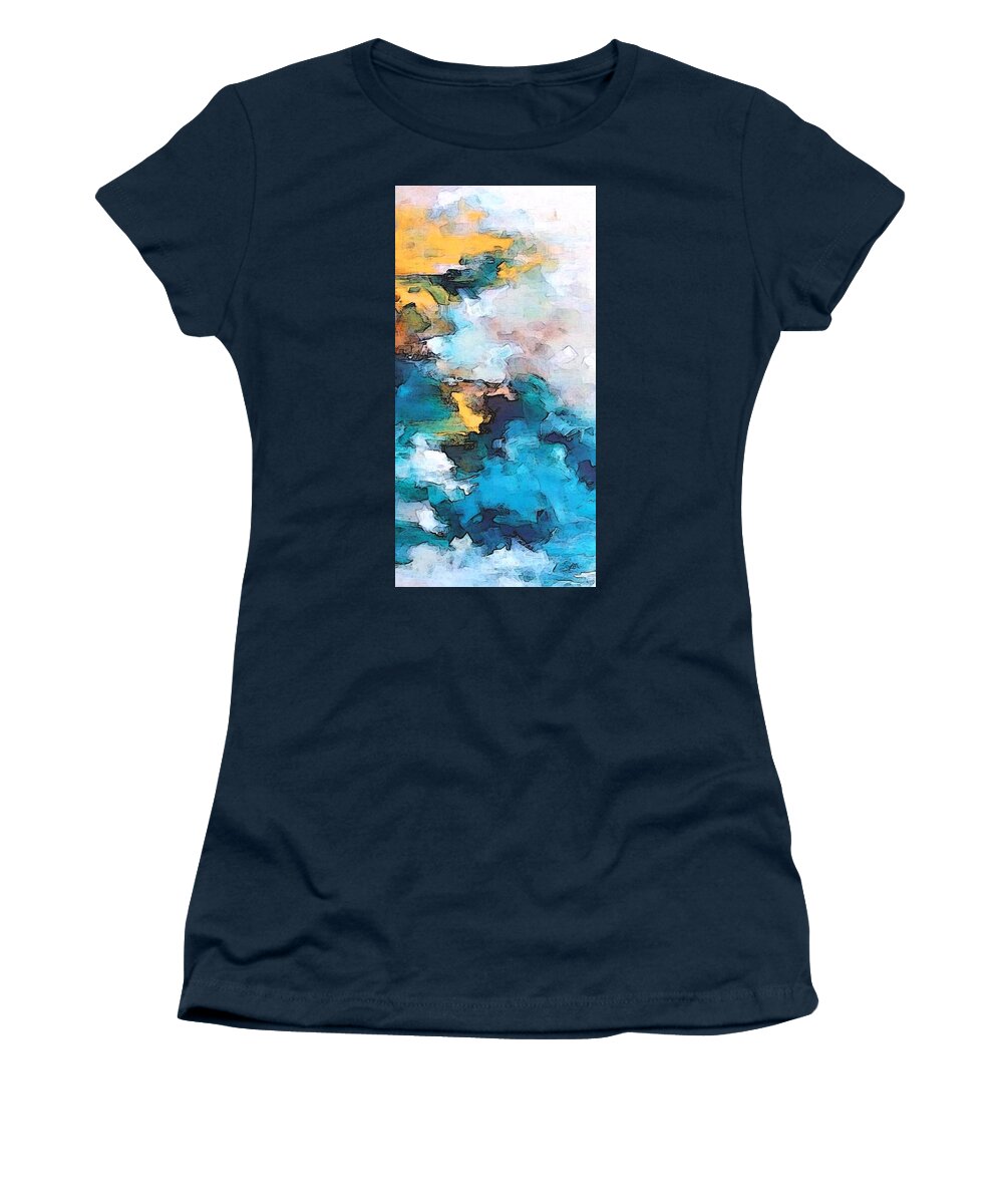 Abstract Women's T-Shirt featuring the digital art Sweet Memory Shades by Linda Mears
