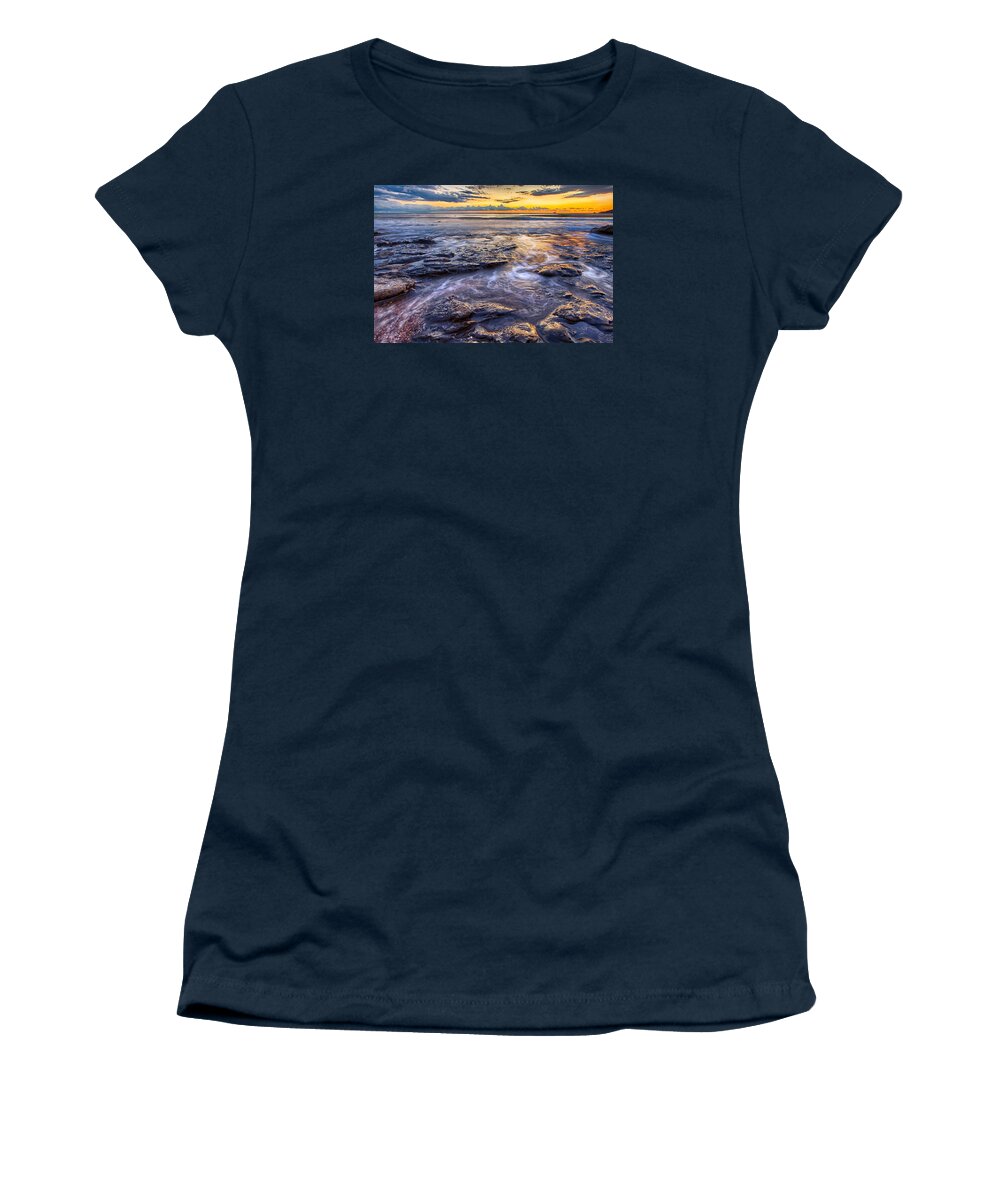 Sunset Women's T-Shirt featuring the photograph Swirl Patterns by Beth Sargent
