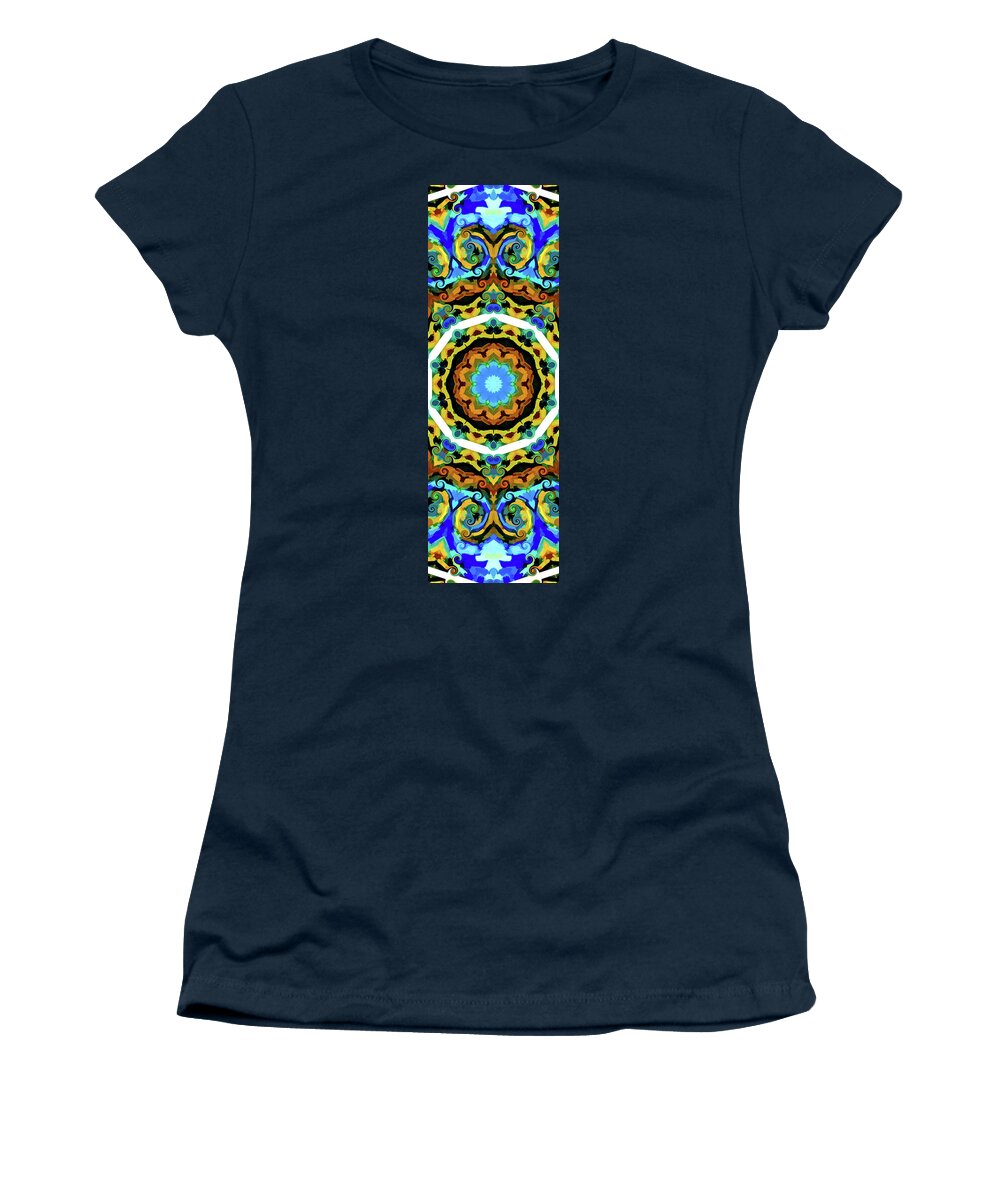 Mandala Art Women's T-Shirt featuring the painting Symbols by Jeelan Clark