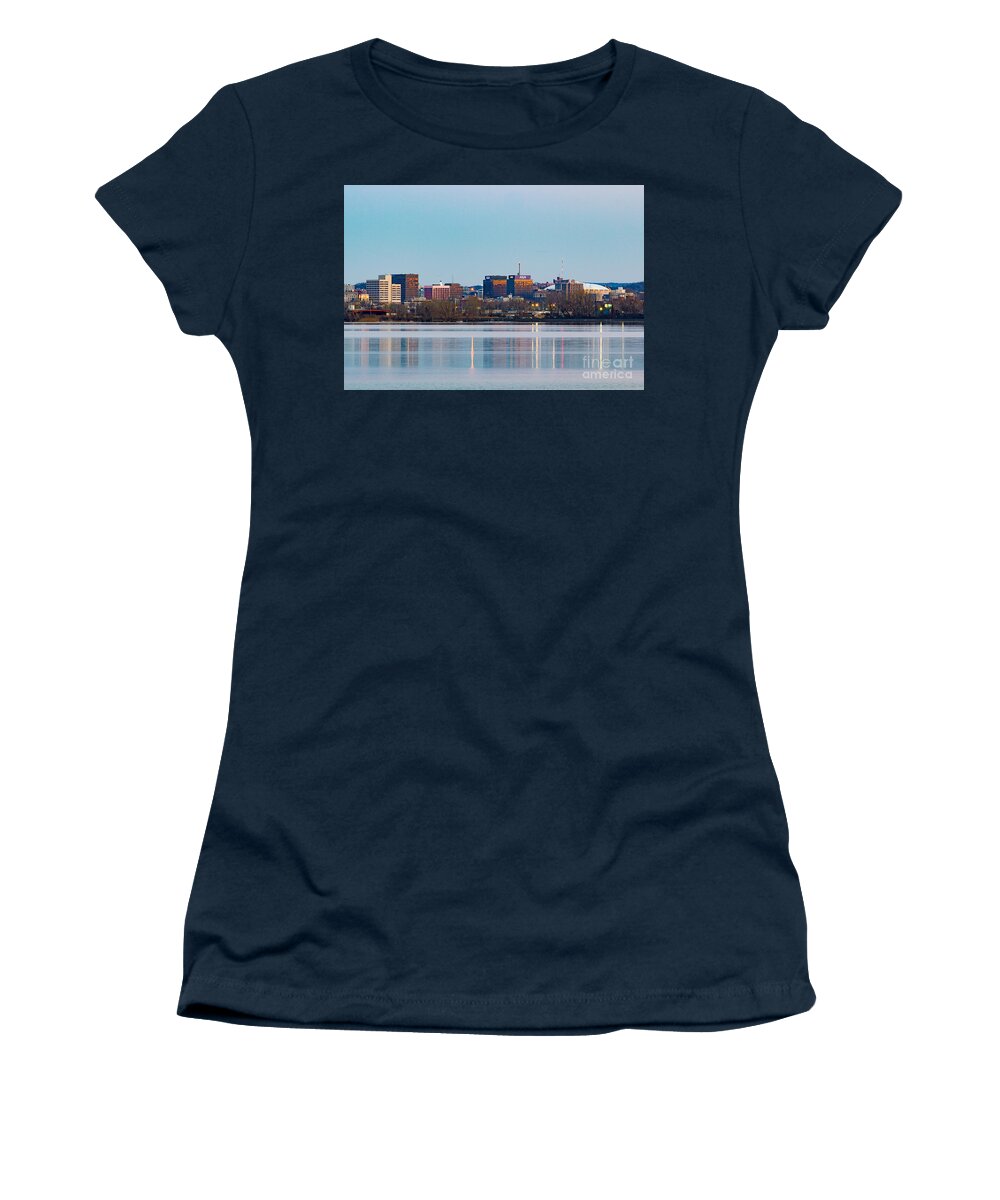 Skylines Women's T-Shirt featuring the photograph Syracuse Skyline by Rod Best