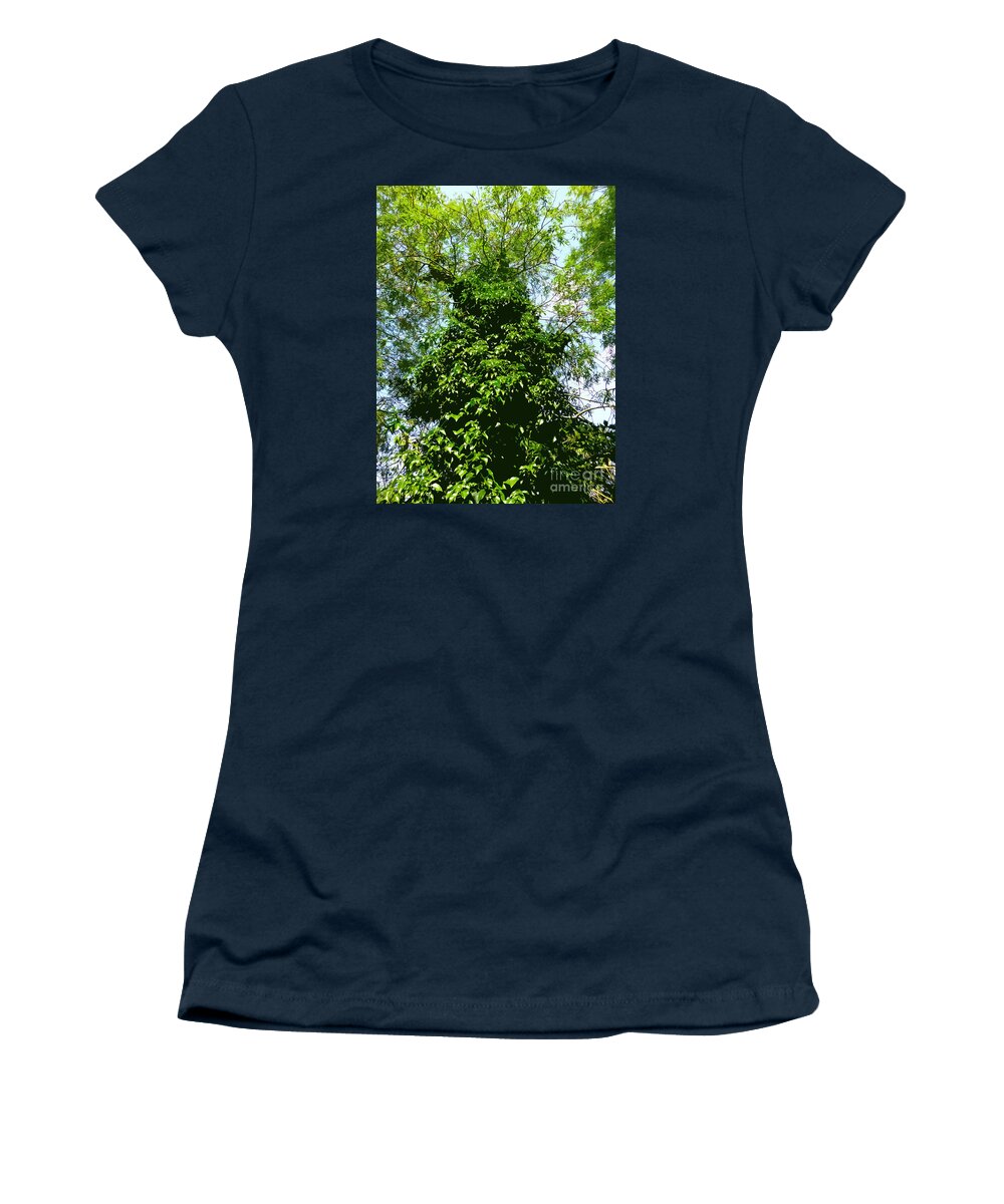 Digital Art Women's T-Shirt featuring the digital art Tall evergreen Tree by Francesca Mackenney