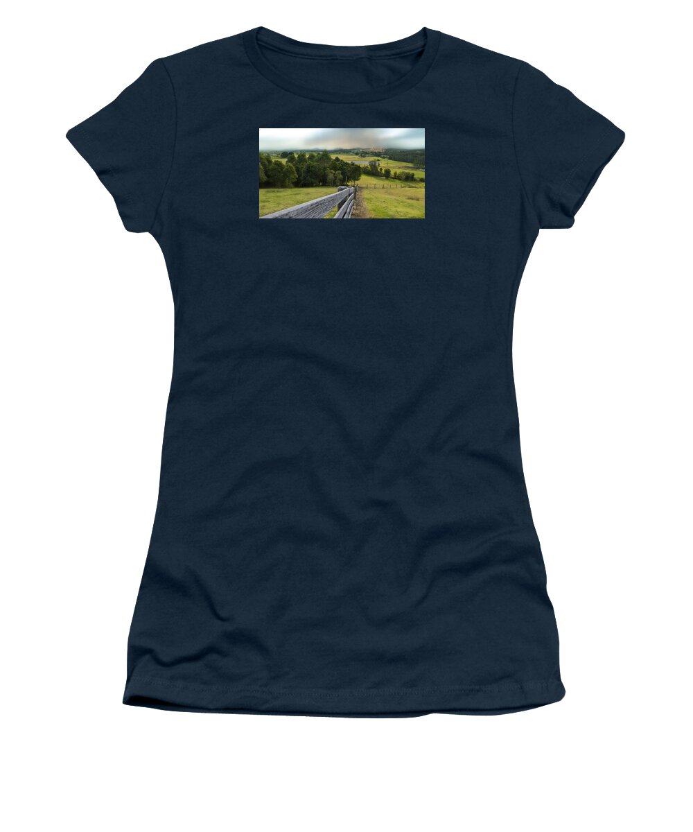 Landscape Photography Women's T-Shirt featuring the photograph Taree west 01 by Kevin Chippindall