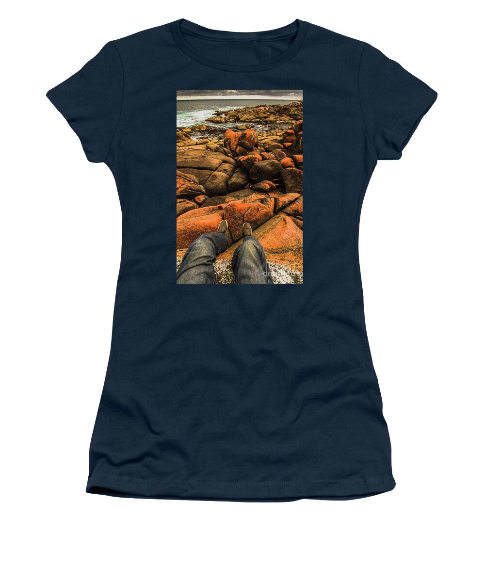 Australian Women's T-Shirt featuring the photograph Tasmanian tourist kicking back by Jorgo Photography