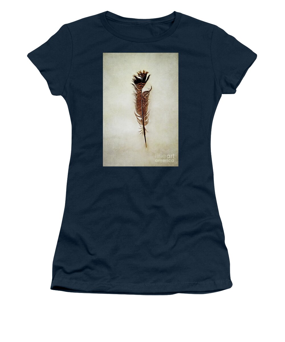 Bird Women's T-Shirt featuring the photograph Tattered Turkey Feather by Stephanie Frey