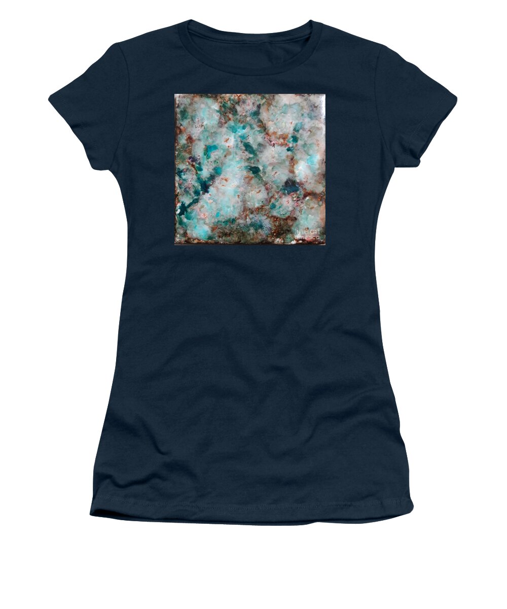 Alcohol Women's T-Shirt featuring the painting Teal Chips by Terri Mills