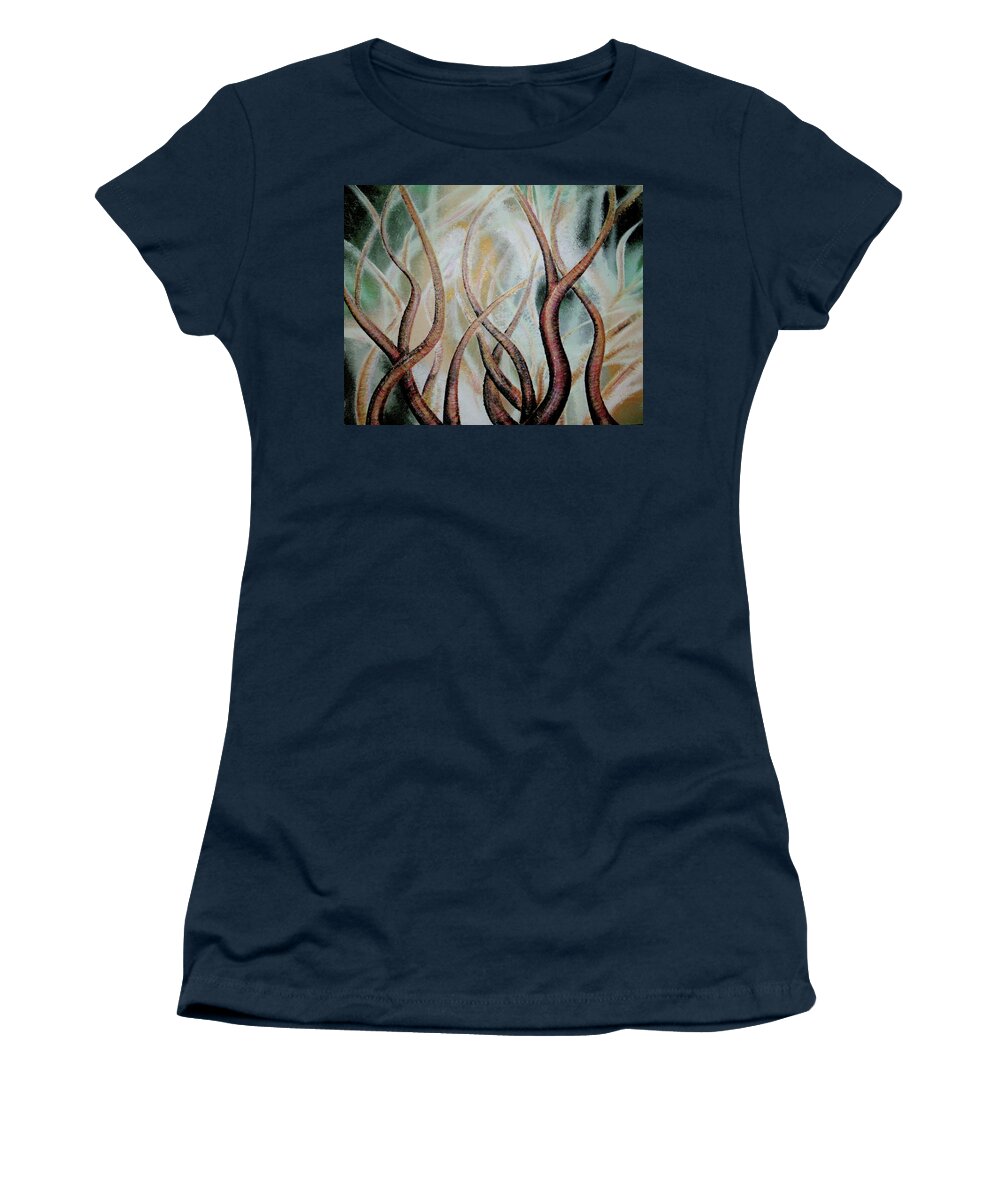 Abstract Women's T-Shirt featuring the painting Tentacles by Leizel Grant