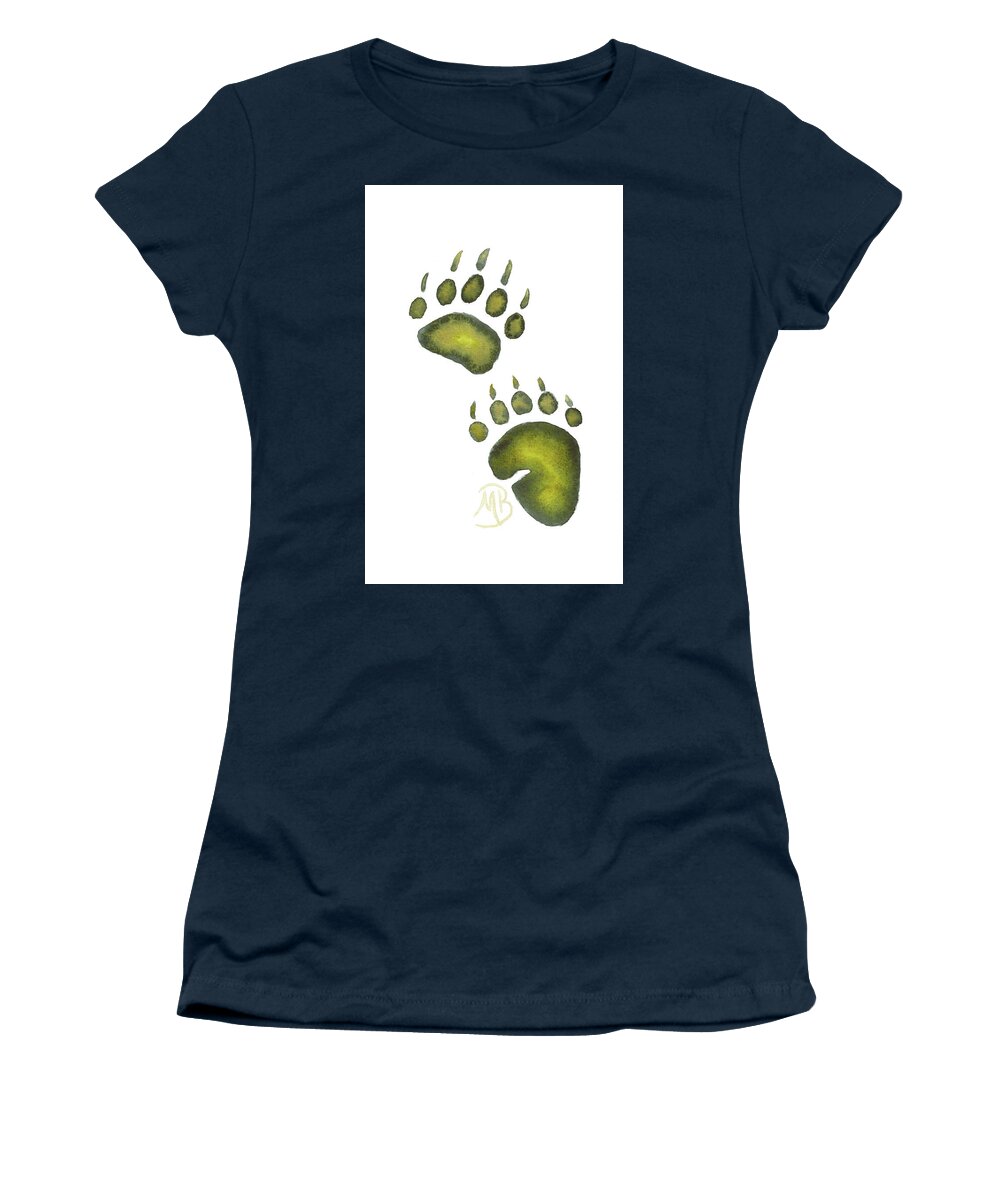 Bear Women's T-Shirt featuring the painting Tread Lightly by Monica Burnette