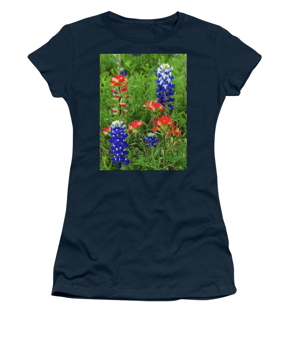 Bluebonnets Women's T-Shirt featuring the photograph Texas Treasures by Doris Aguirre