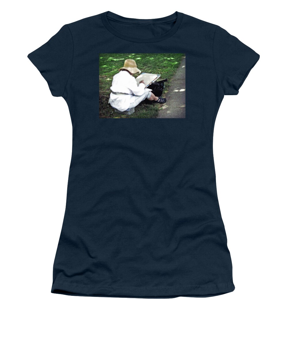 Artist Women's T-Shirt featuring the photograph The Artist by Keith Armstrong