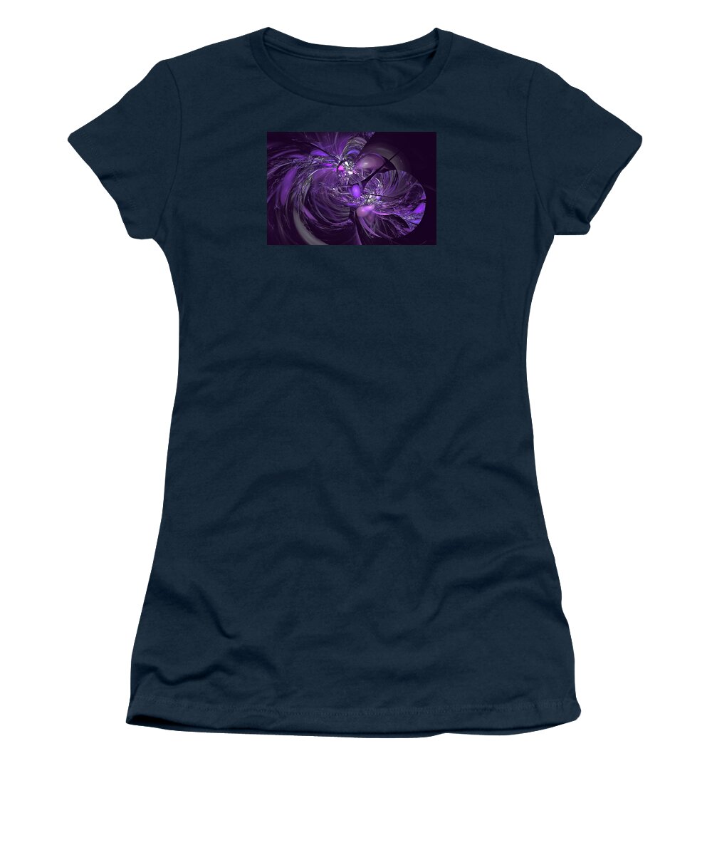  Women's T-Shirt featuring the digital art The Color Purple by Doug Morgan