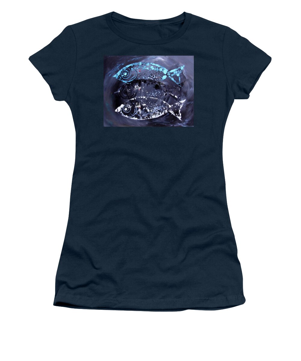 Fish Women's T-Shirt featuring the painting The End of This is Near by J Vincent Scarpace