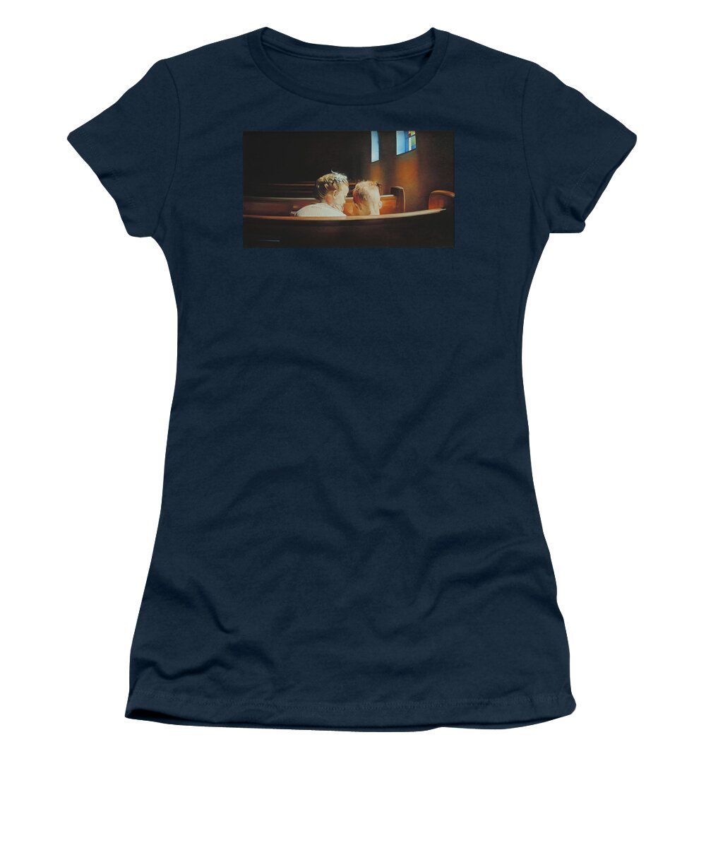 Church Women's T-Shirt featuring the painting The Enlightening by T S Carson