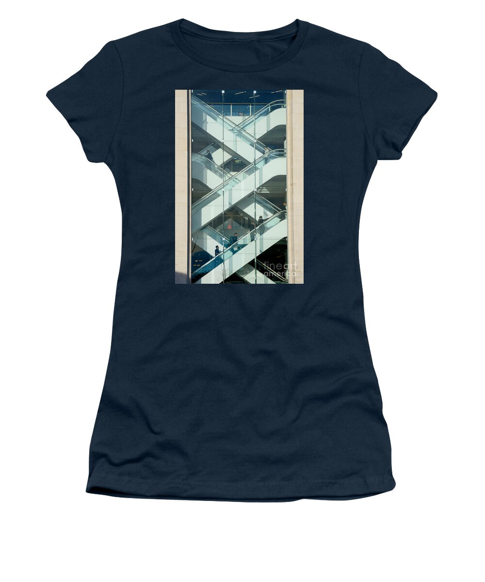 Building Women's T-Shirt featuring the photograph The escalators by Colin Rayner