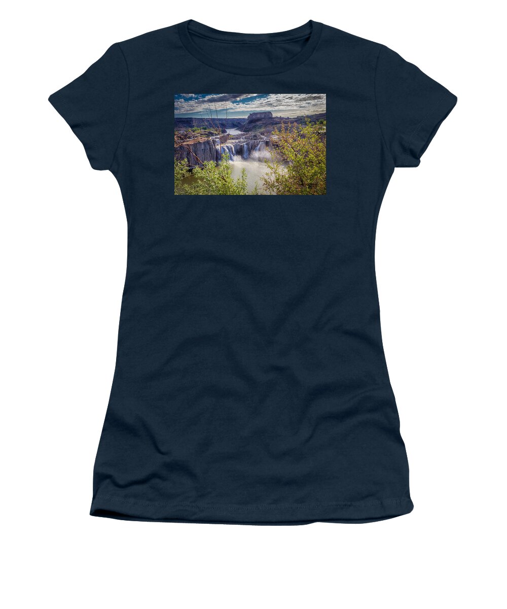  Women's T-Shirt featuring the photograph The Falls by Michael W Rogers