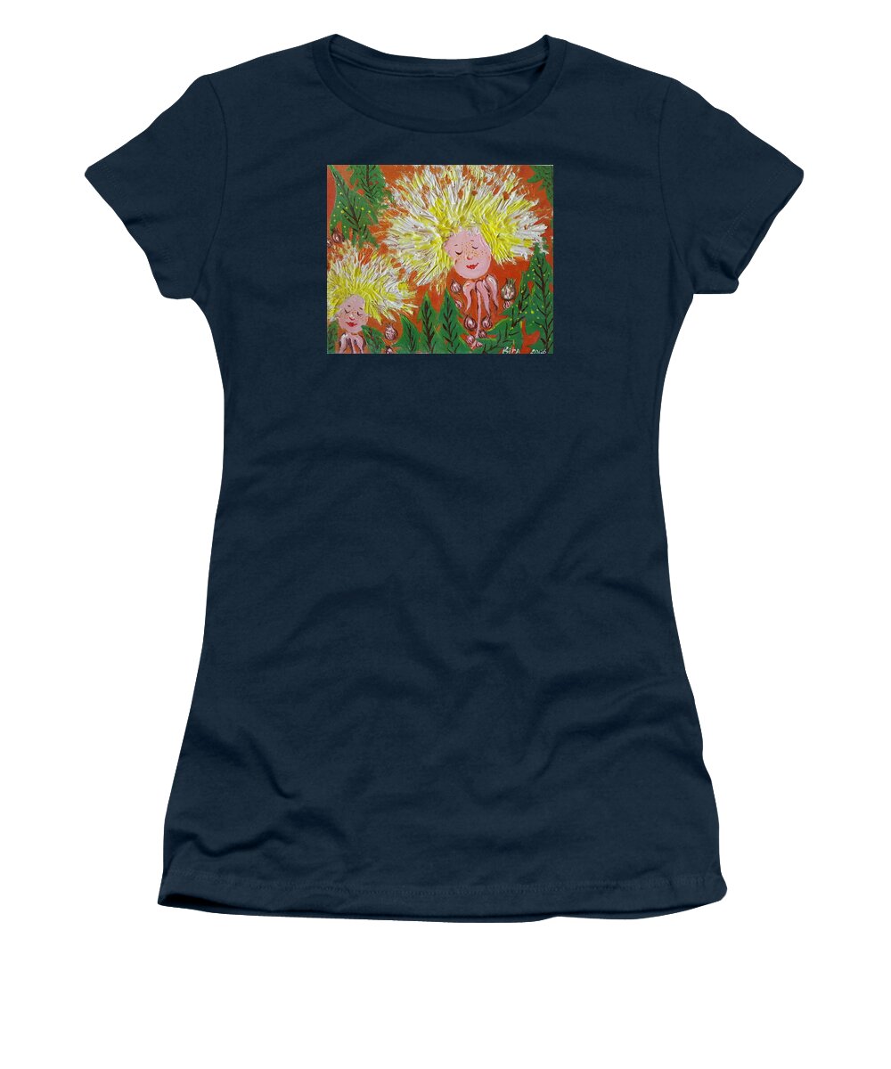 Dandelion Women's T-Shirt featuring the painting Family 2 by Rita Fetisov