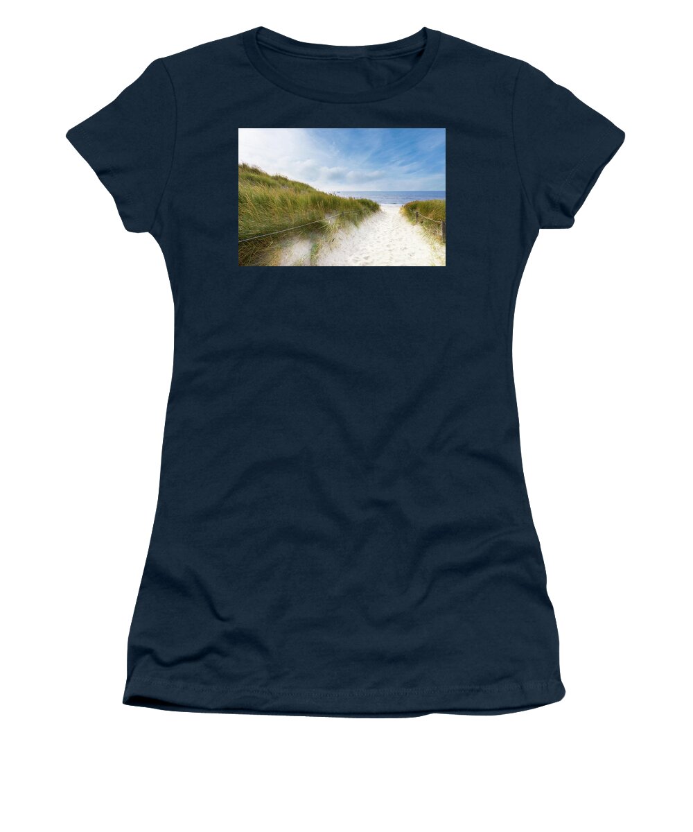 Europe Women's T-Shirt featuring the photograph The First Look At The Sea by Hannes Cmarits