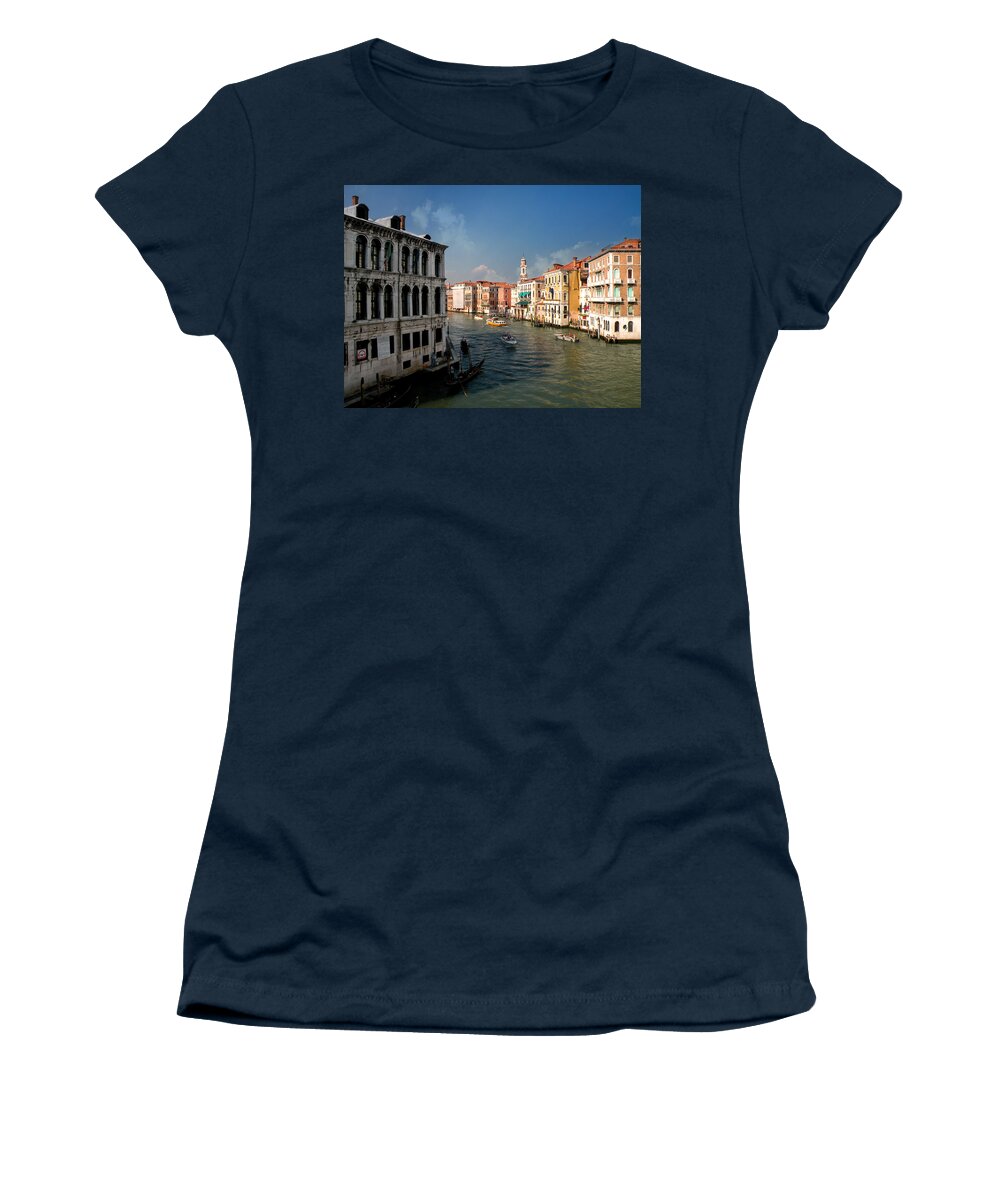 Grand Canal Women's T-Shirt featuring the photograph The Grand Canal by Micki Findlay
