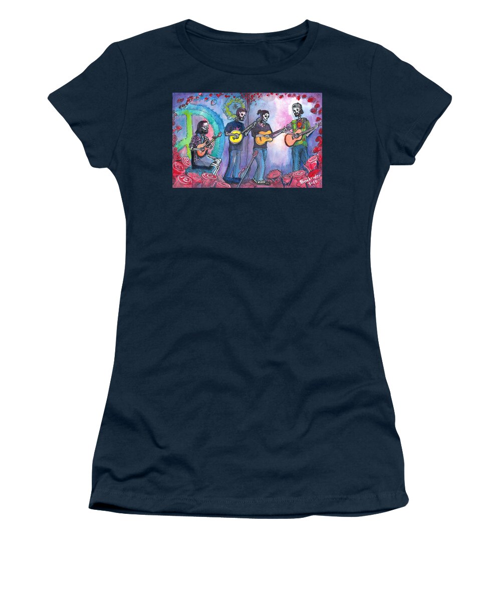 Grass Women's T-Shirt featuring the painting The Grass is Dead by David Sockrider