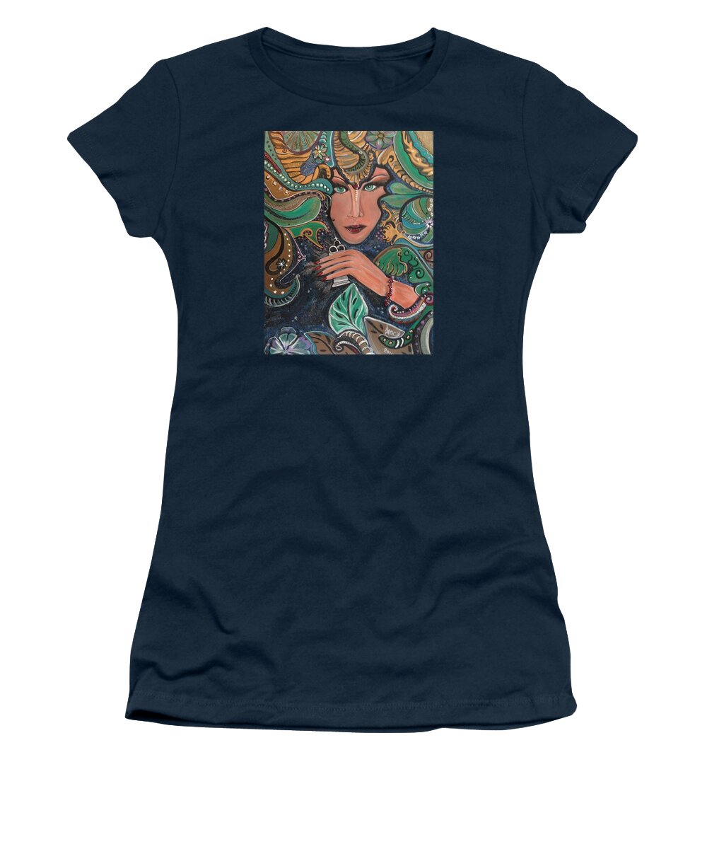 Women's T-Shirt featuring the painting The Heart Always Wins by Tracy McDurmon