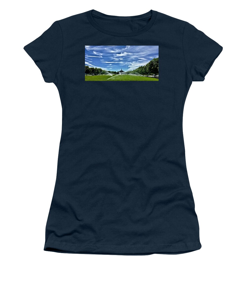 Lawn Women's T-Shirt featuring the photograph The Impressive Front Lawn by Shawn M Greener