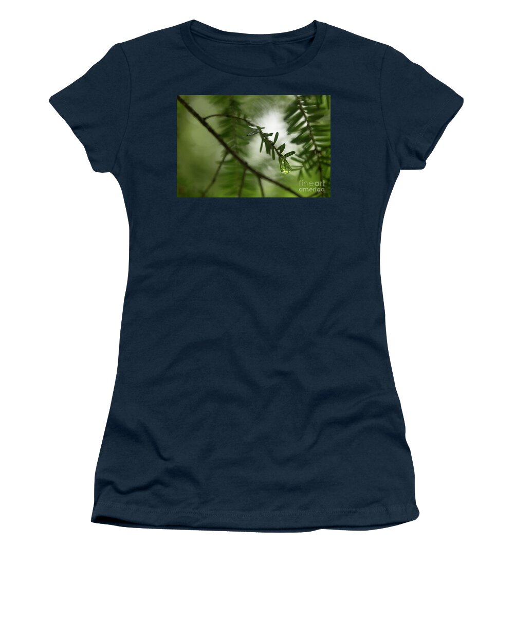 Pine Women's T-Shirt featuring the photograph The Last Drop by Mike Eingle