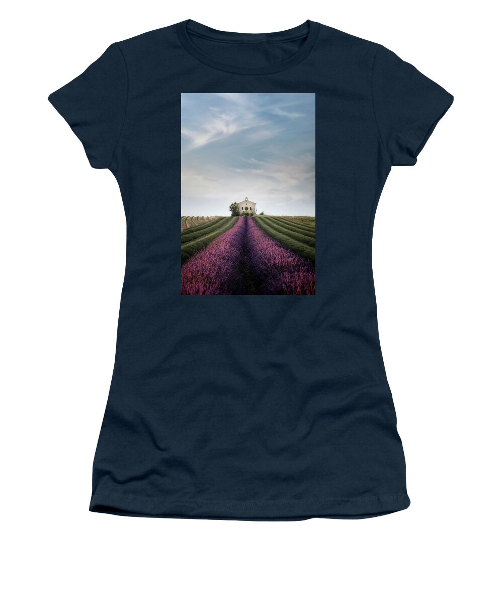 Provence Women's T-Shirt featuring the photograph The lavender chapel by Joana Kruse