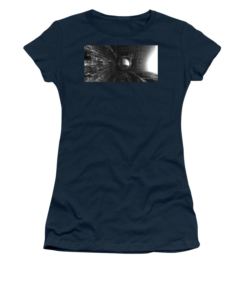 Fractal Women's T-Shirt featuring the digital art The Light Awaits by Jon Munson II