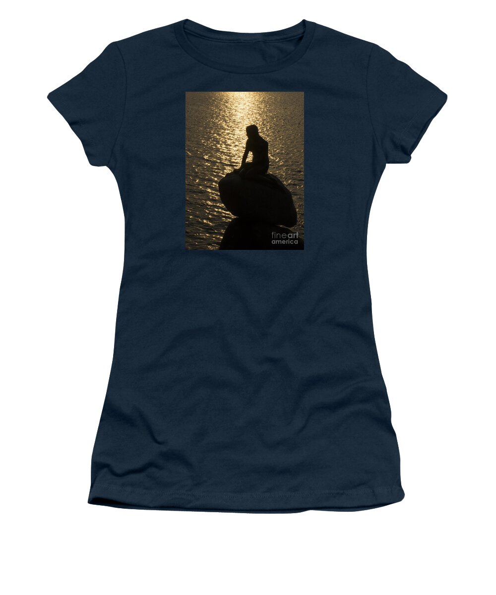 The Little Mermaid Women's T-Shirt featuring the photograph The Little Mermaid by Inge Riis McDonald