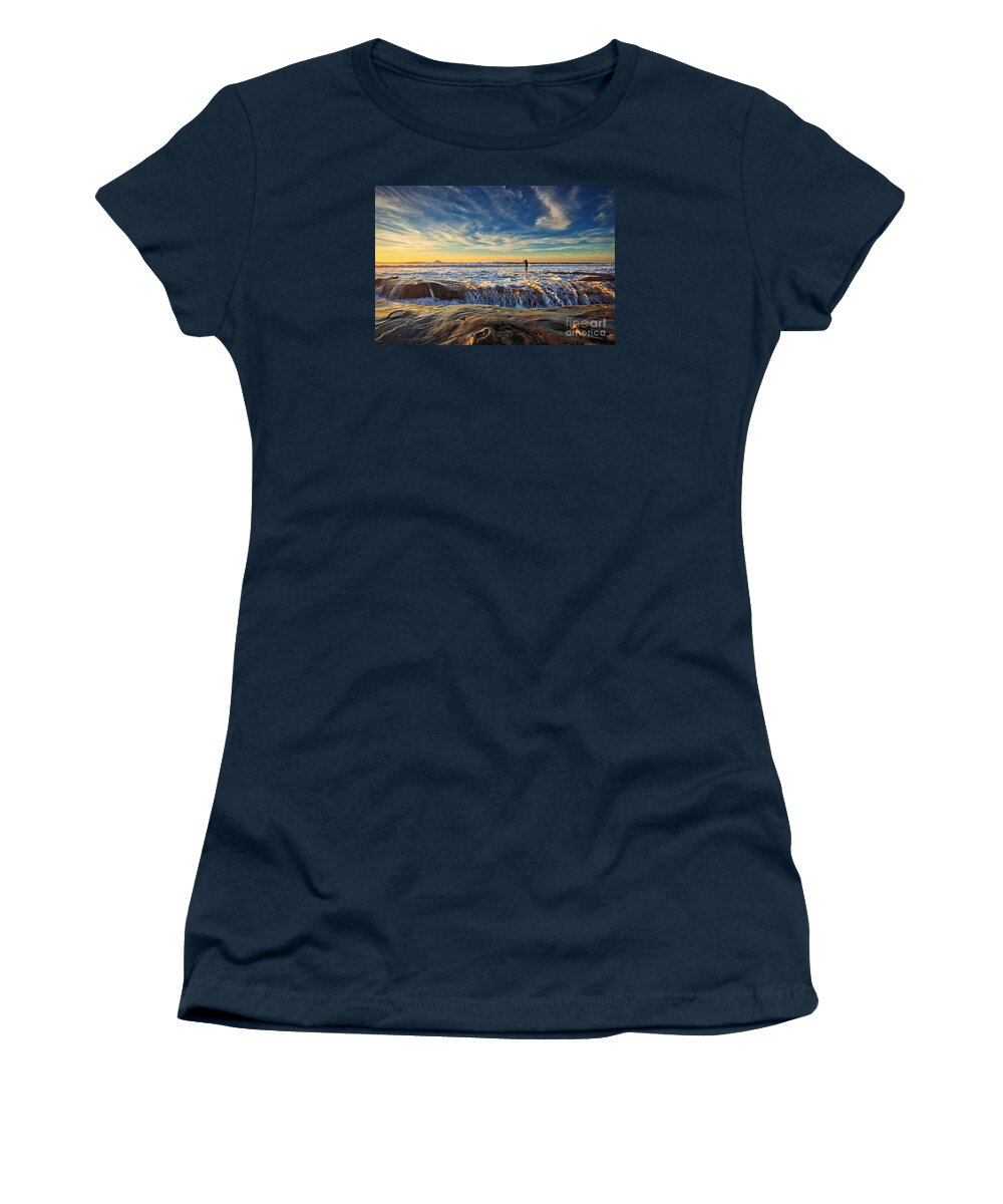 Hospital Reefs Women's T-Shirt featuring the photograph The Lone Surfer by Sam Antonio