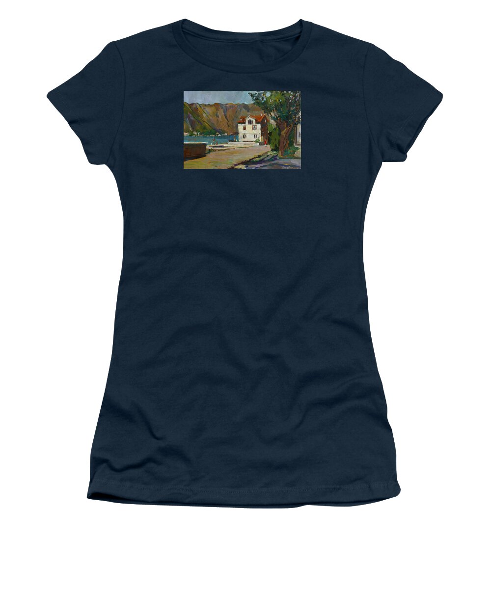 Plein Air Women's T-Shirt featuring the painting The long hot day. Sold by Juliya Zhukova