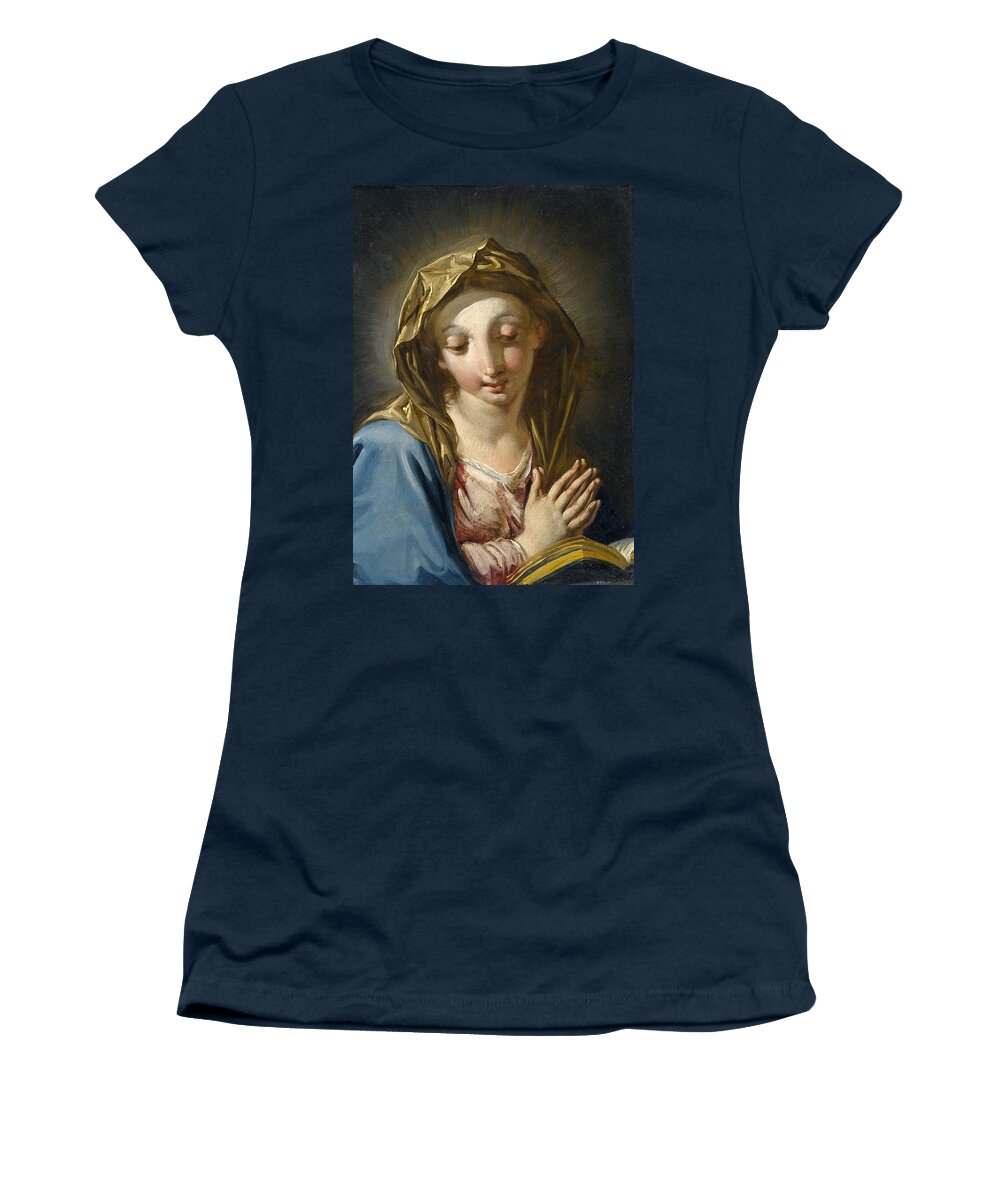 Giambattista Pittoni Women's T-Shirt featuring the painting The Madonna annunciate by Giambattista Pittoni