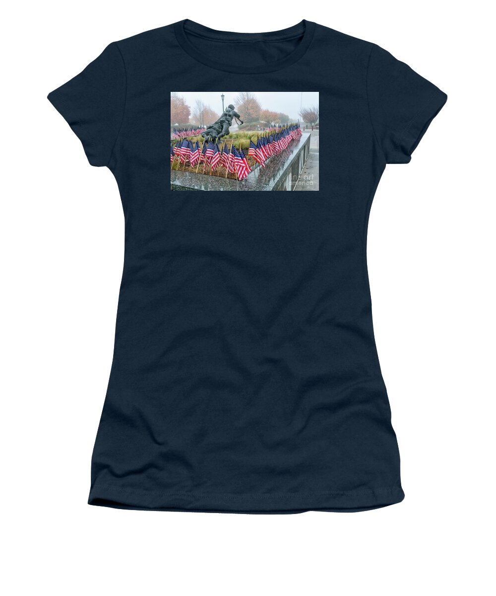 The National D-day Memorial Women's T-Shirt featuring the photograph The National D-Day Memorial by Thomas R Fletcher
