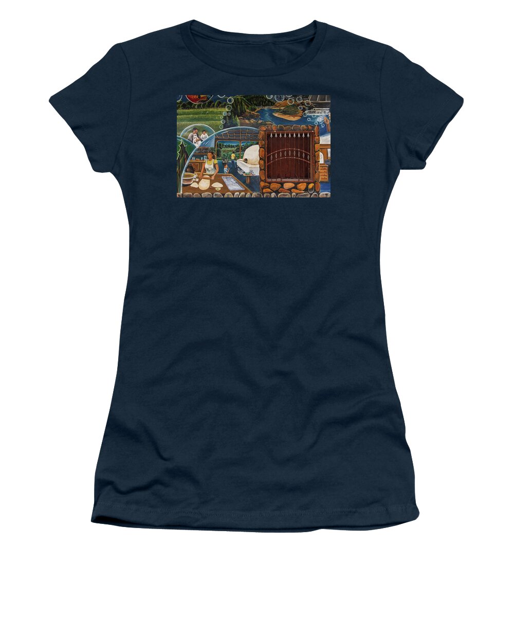 Window Women's T-Shirt featuring the photograph The Painted Doors And Windows Of Las Flores - 2 by Hany J