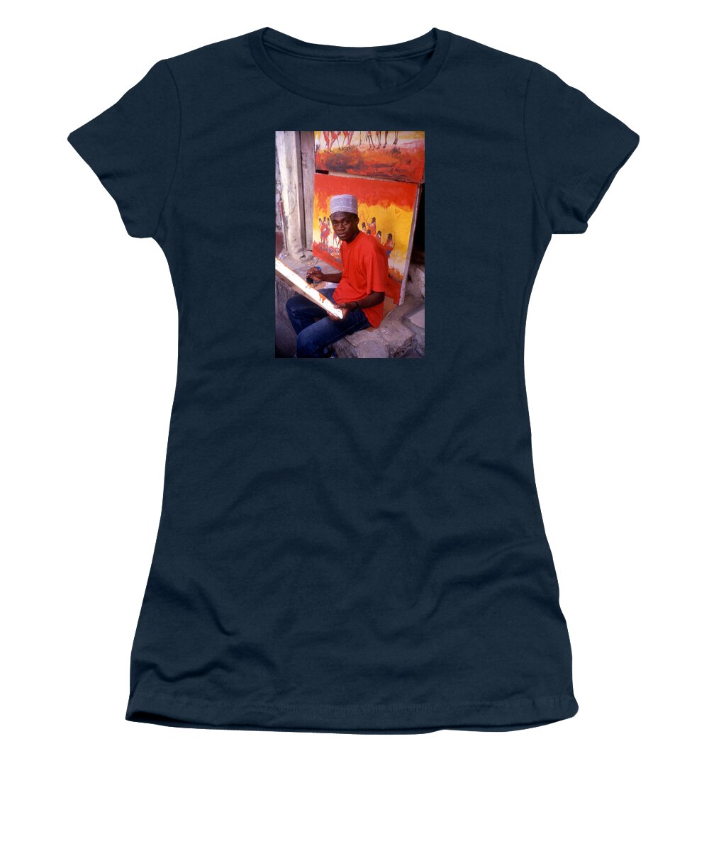 Africa Women's T-Shirt featuring the photograph The Painter by Steve Outram