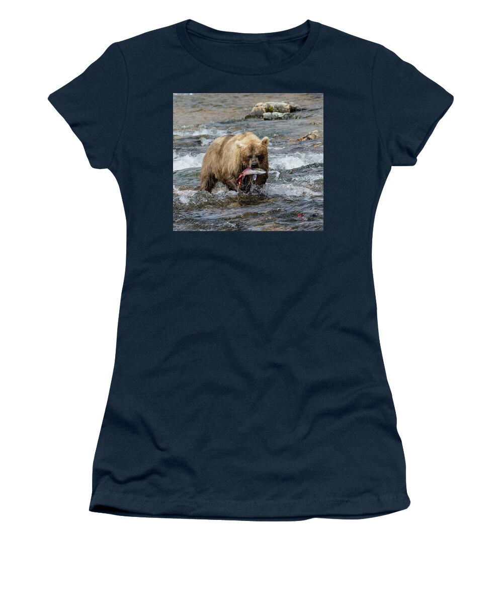 Alaska Women's T-Shirt featuring the photograph The Perfect Catch by Cheryl Strahl