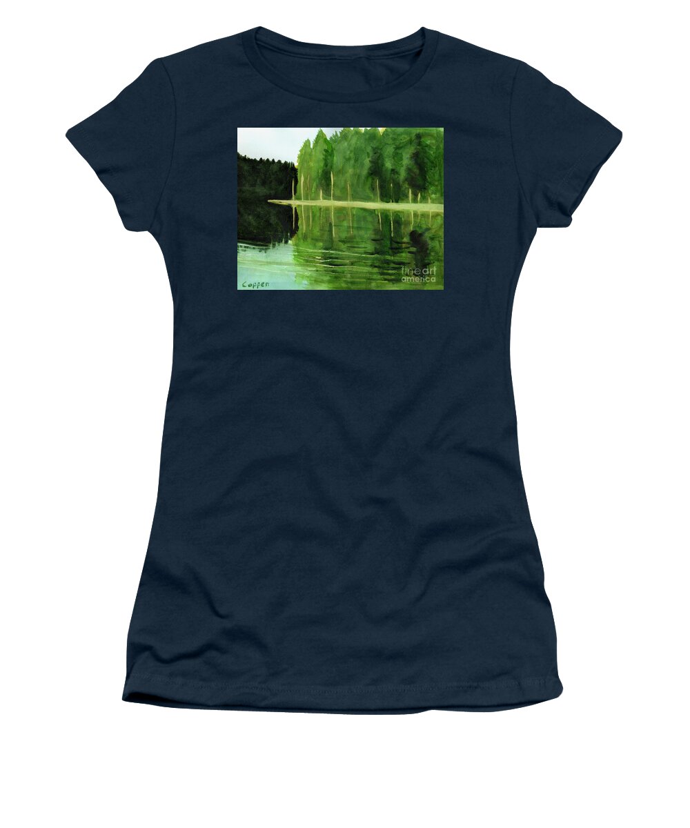 Fine Art Print Women's T-Shirt featuring the painting The Pond by Robert Coppen