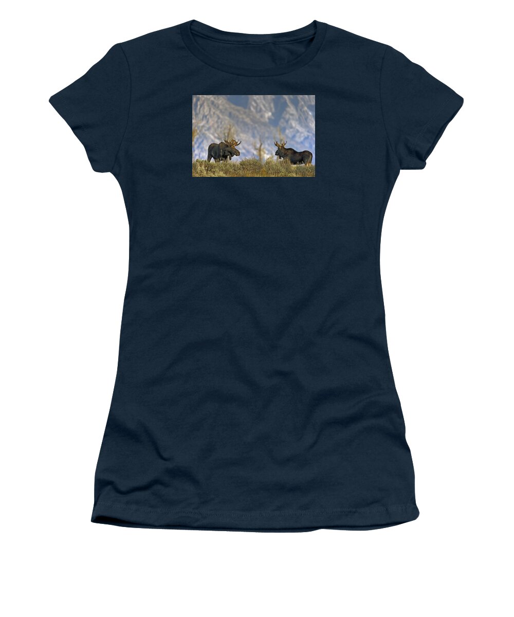 Bull Women's T-Shirt featuring the photograph The Pretenders by Gary Langley