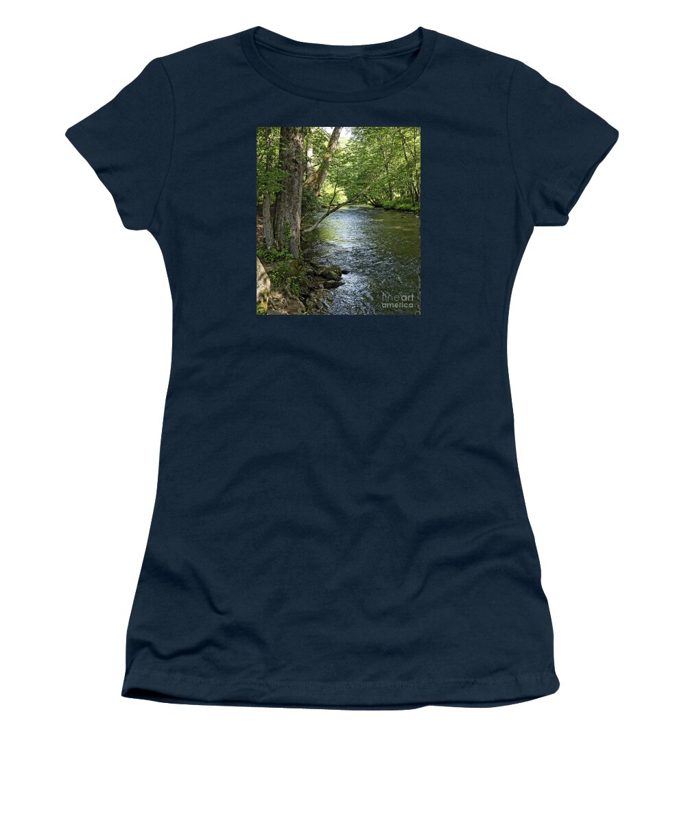Smokey Women's T-Shirt featuring the photograph The Quiet Waters Flow by Brenda Kean